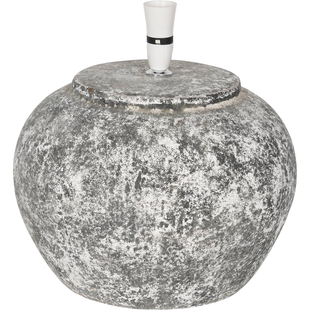 Aged Round Table Lamp With Shade