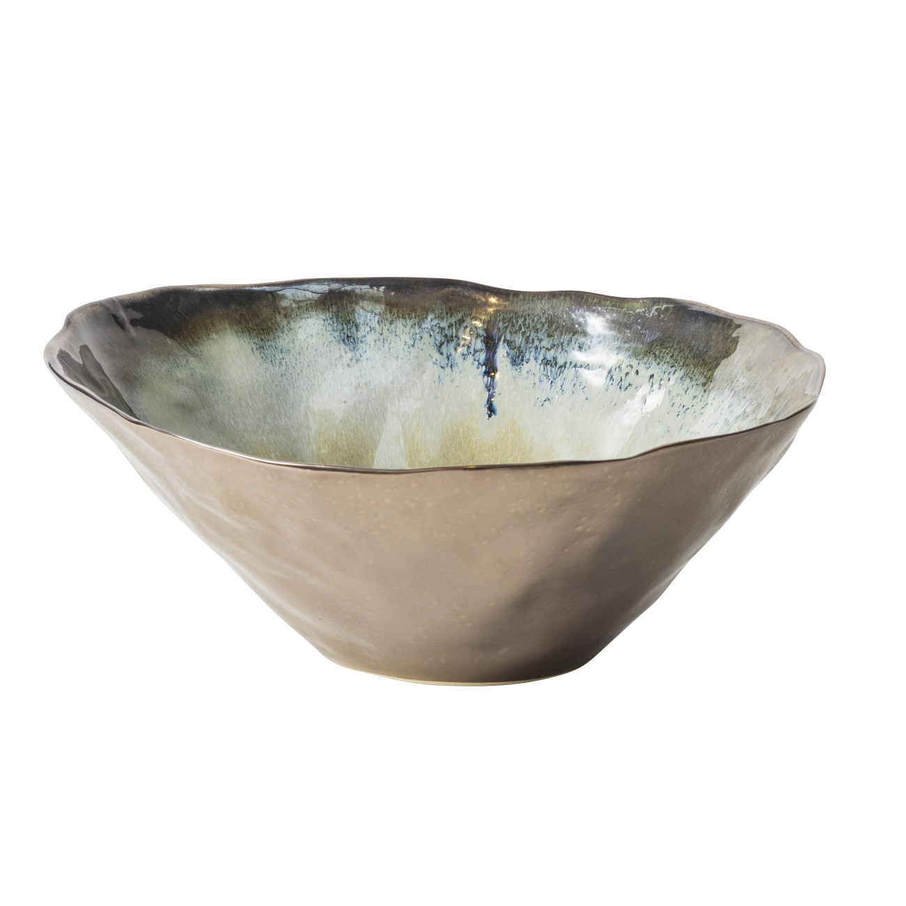 Elowen Iridescent Bowl Storm Blue Wide thumbnail