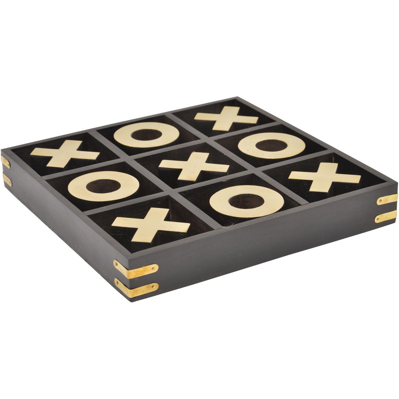 Black And Brass Noughts And Crosses Game thumbnail