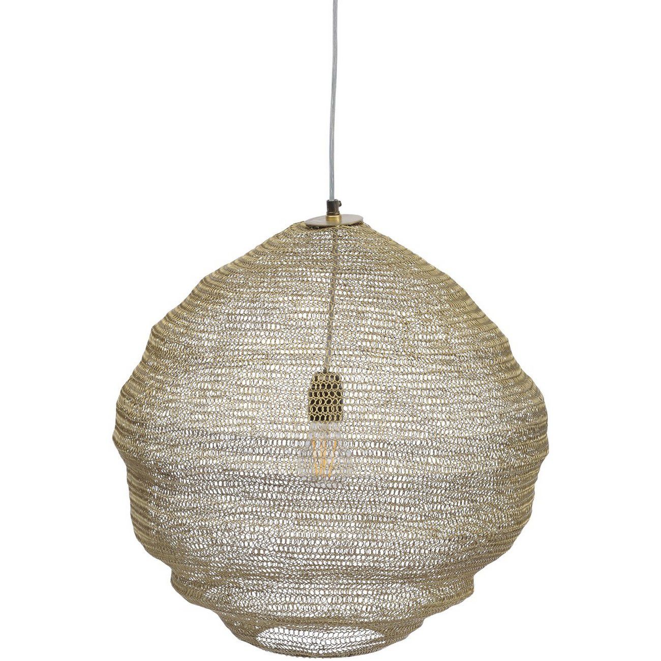 Anzio Antique Gold Sphere Pendant E27 60W thumbnail