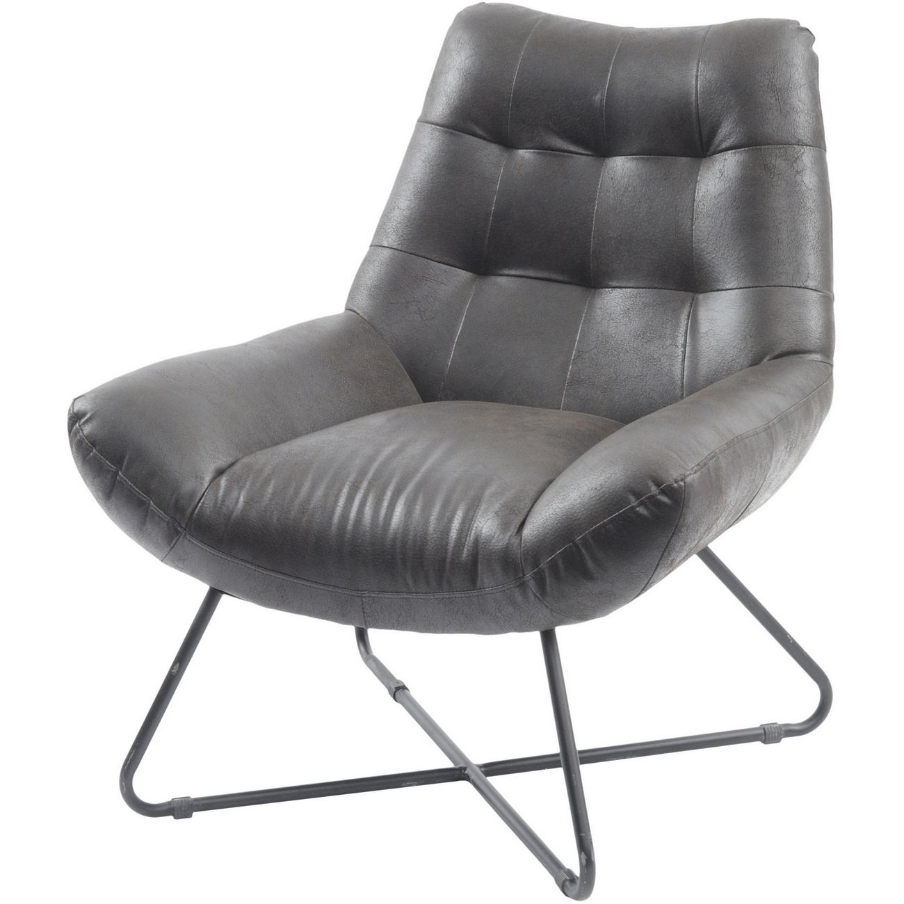 Bathurst Dark Brown Leather Occasional Chair thumbnail