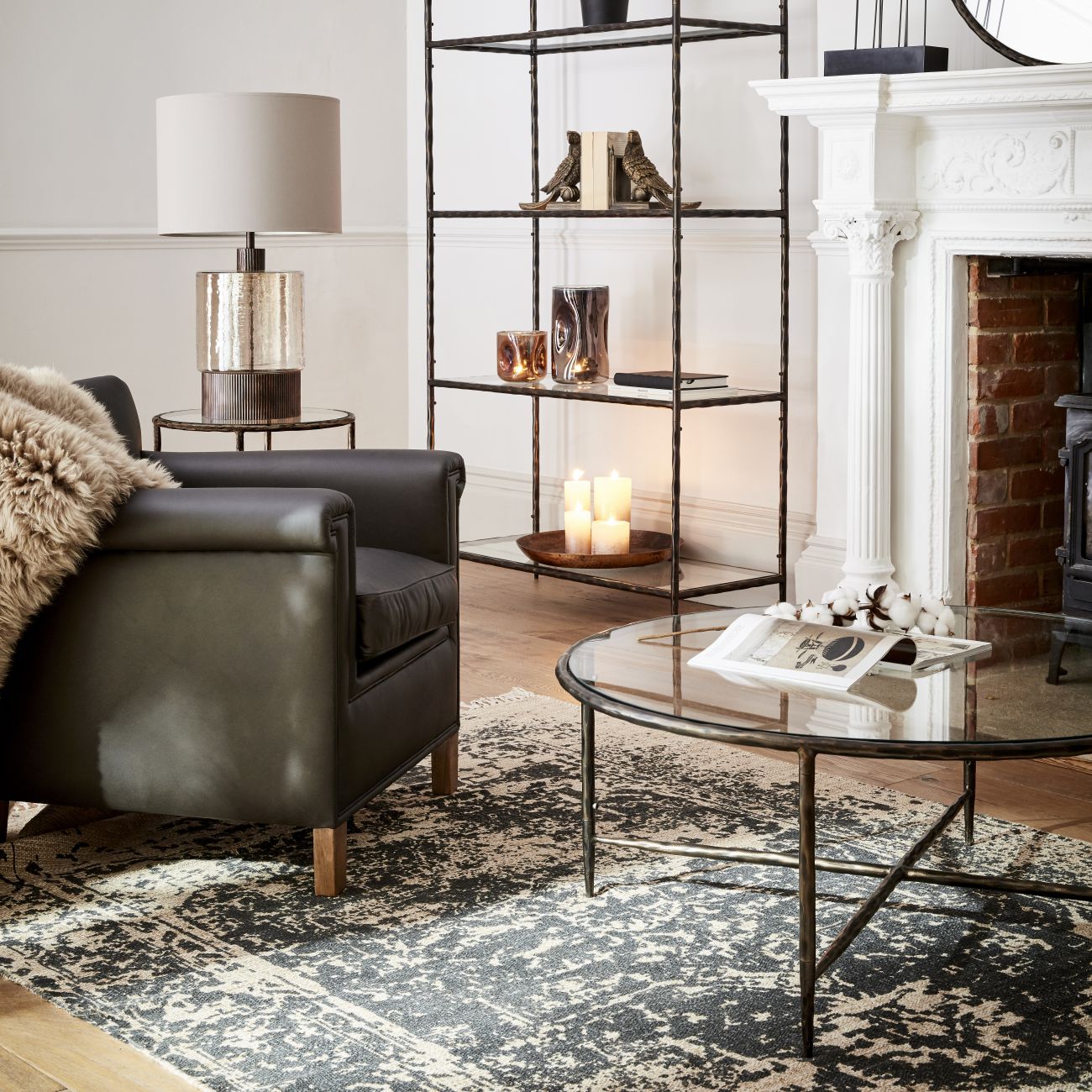 Lytham Club Chair Fumee Leather hover image