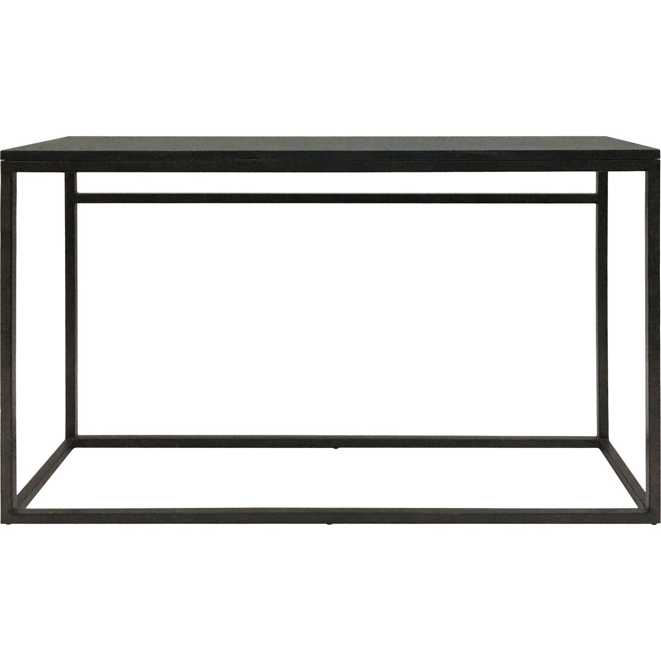 Kirkstone Iron Console Table in Oak Finish with Galaxy Slate Large 140x41x82cm thumbnail