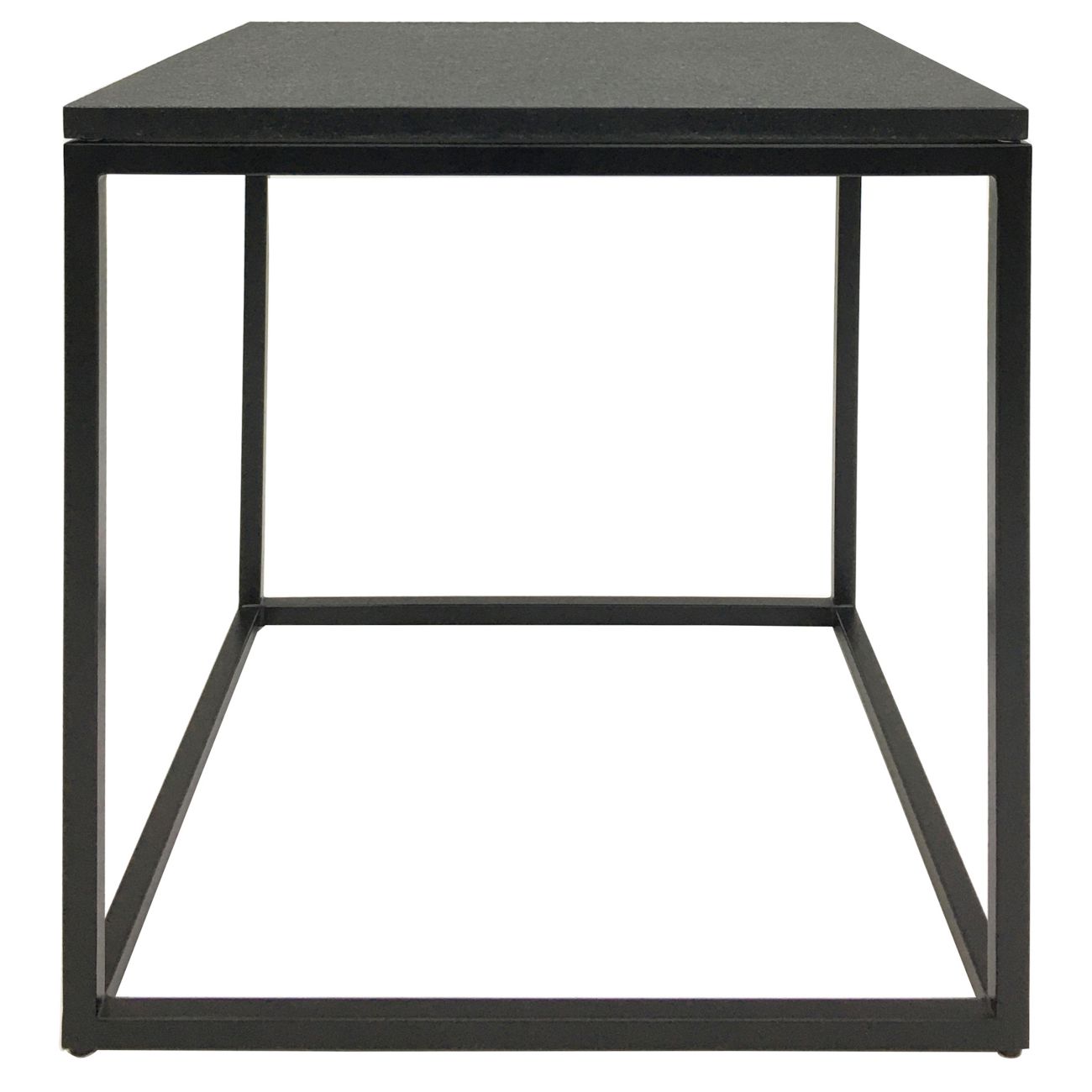 Kirkstone Iron Single Side Table in Oak Wood Finish with Galaxy Slate ...