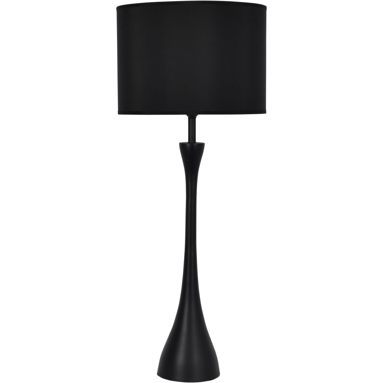 Lyra Black Lamp (Base Only) E27 15W LED 16" Shade The Libra Company