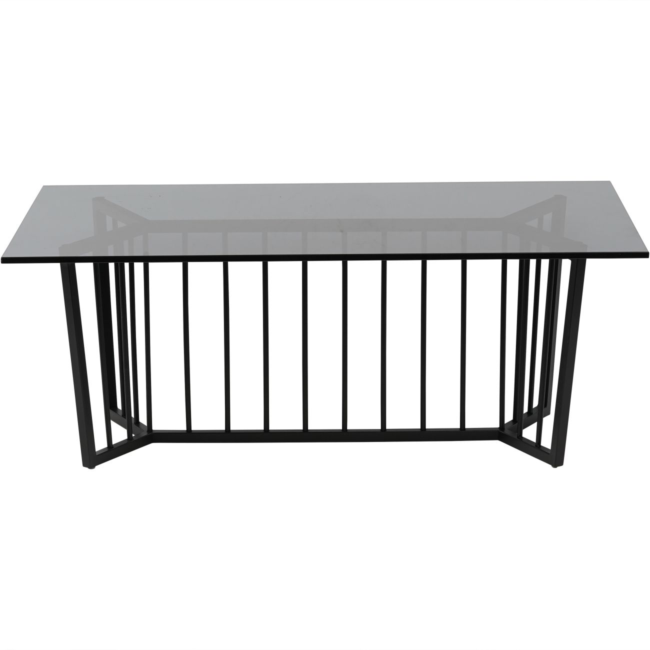 Abington Black Frame and Tinted Glass Rectangular Coffee Table 110x60cm