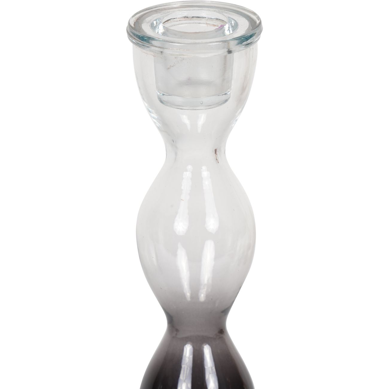Bobble Candlestick Midnight Black Ombre Large 32cm The Libra Company