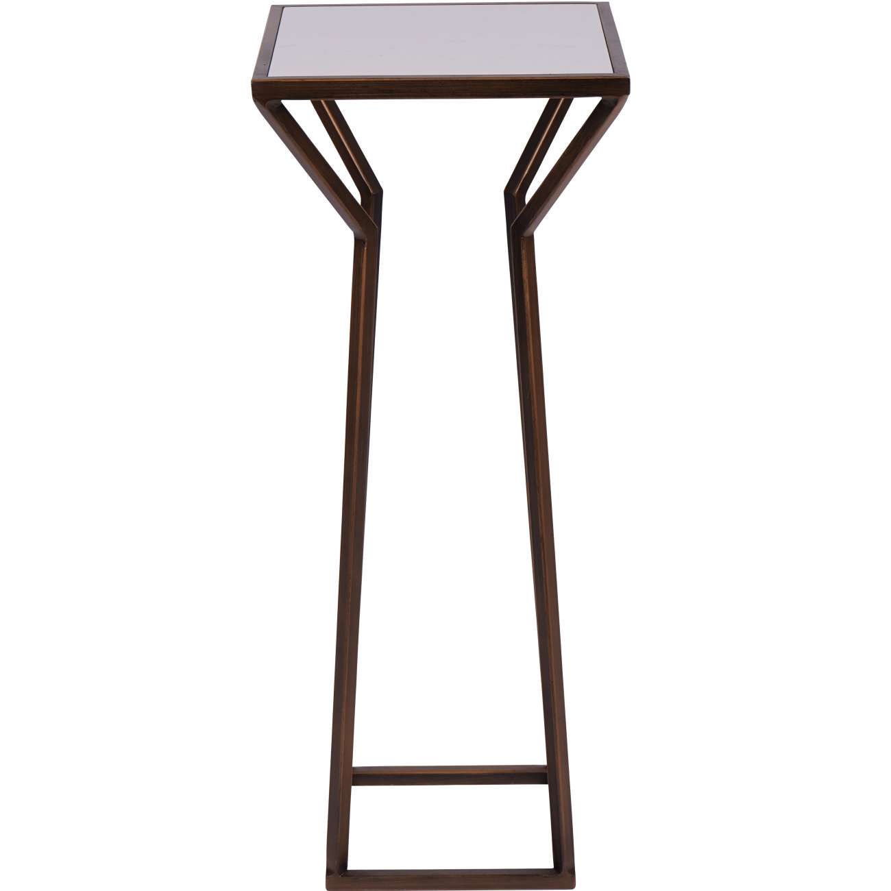 Hylas Antique Copper Frame Ceramic Single Side Table