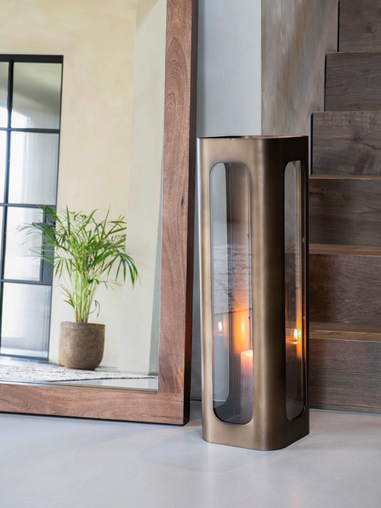 Thorpe Metal and Glass Hurricane Large 78cm hover image