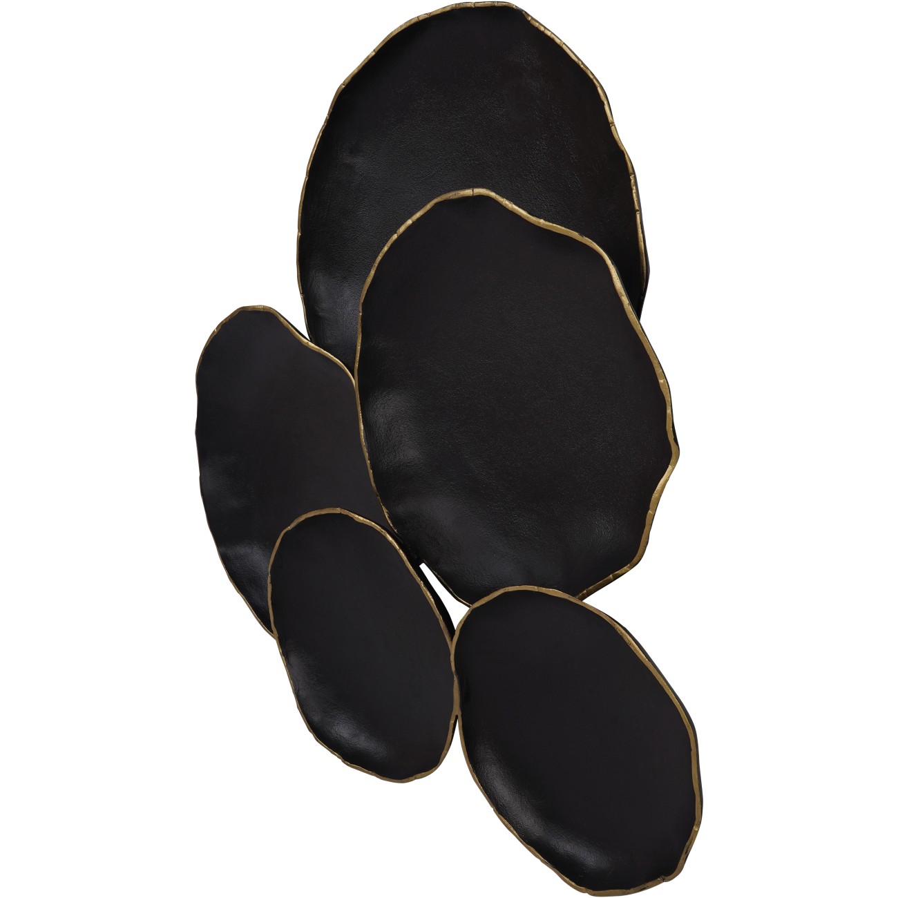 Arlow 5 Disc Black Metal Wall Art