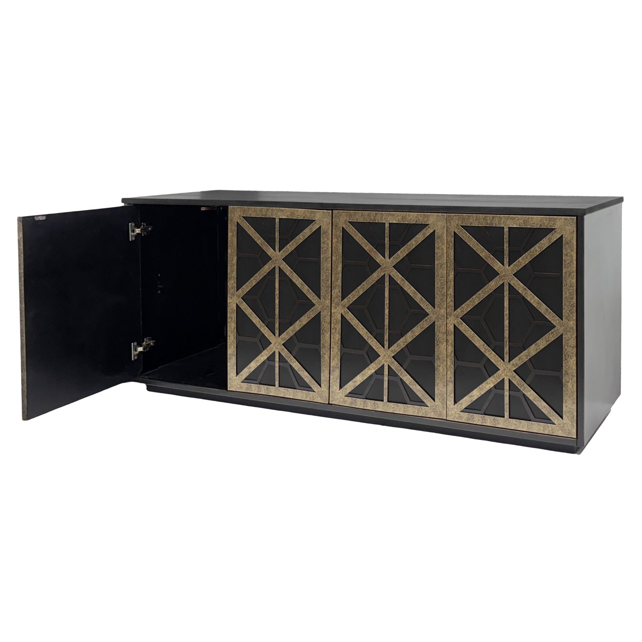 Reeno Fretwork 4 Door Buffet Sideboard