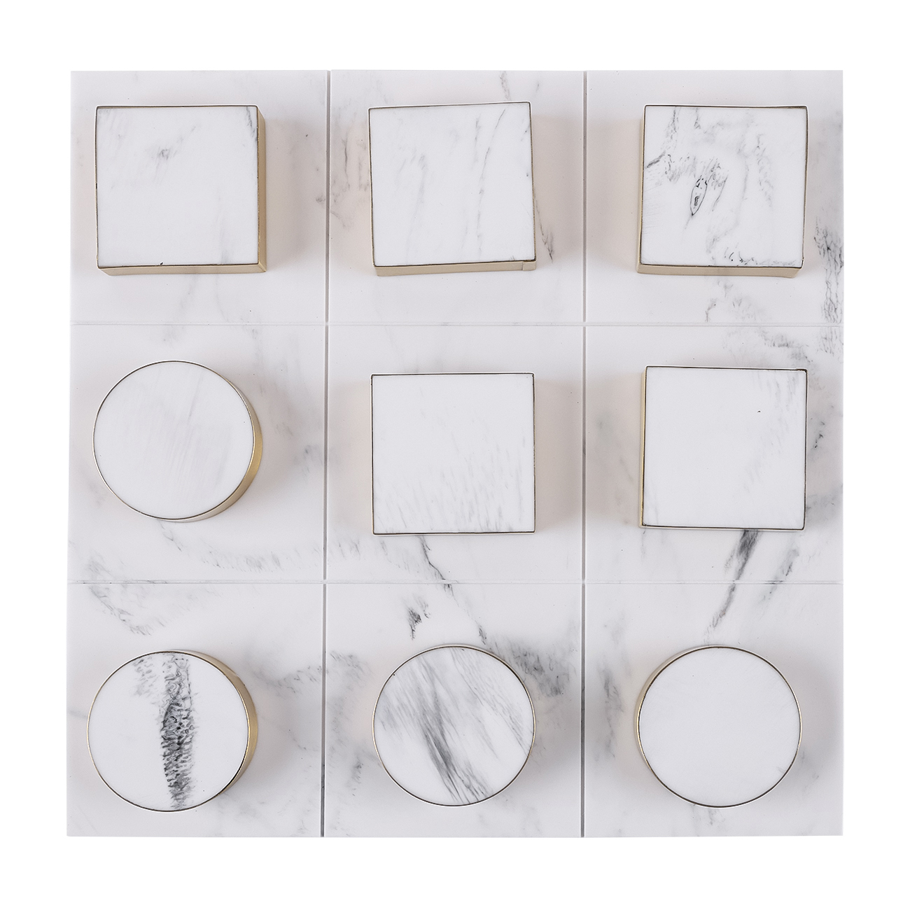 Jenkin White and Brass Noughts and Crosses Game