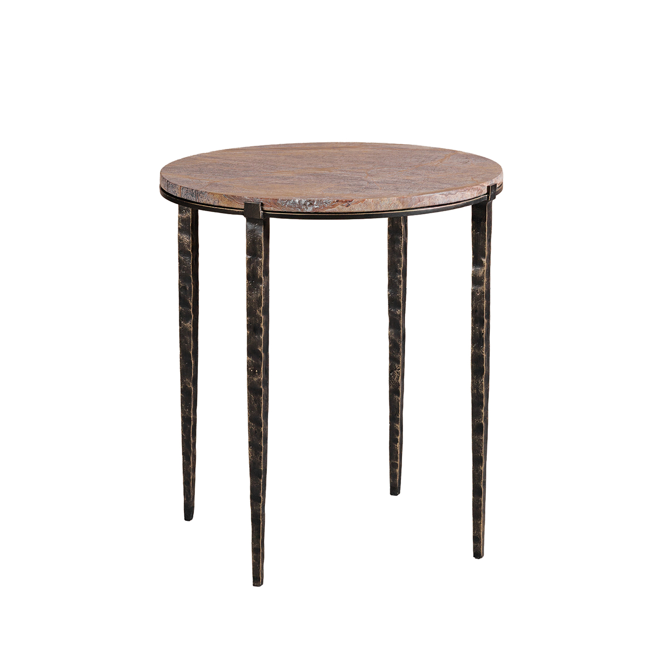Leo Forest Brown Marble End Table