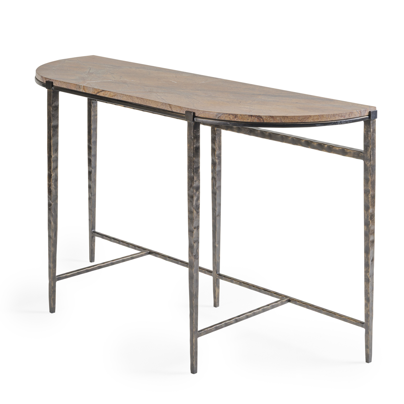 Leo Forest Brown Marble Console Table