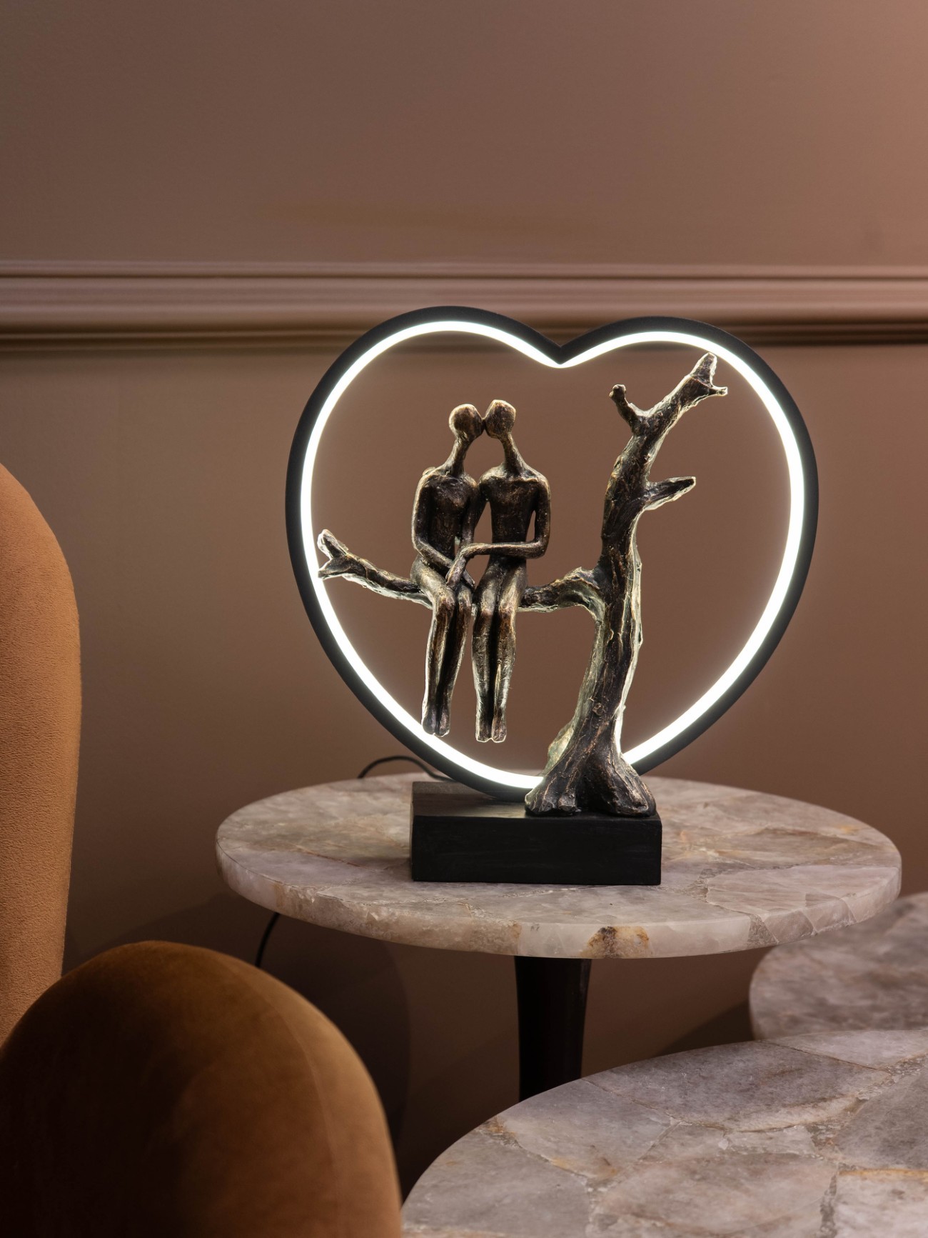 Lovers on Branch Light Sculpture LED USB hover image