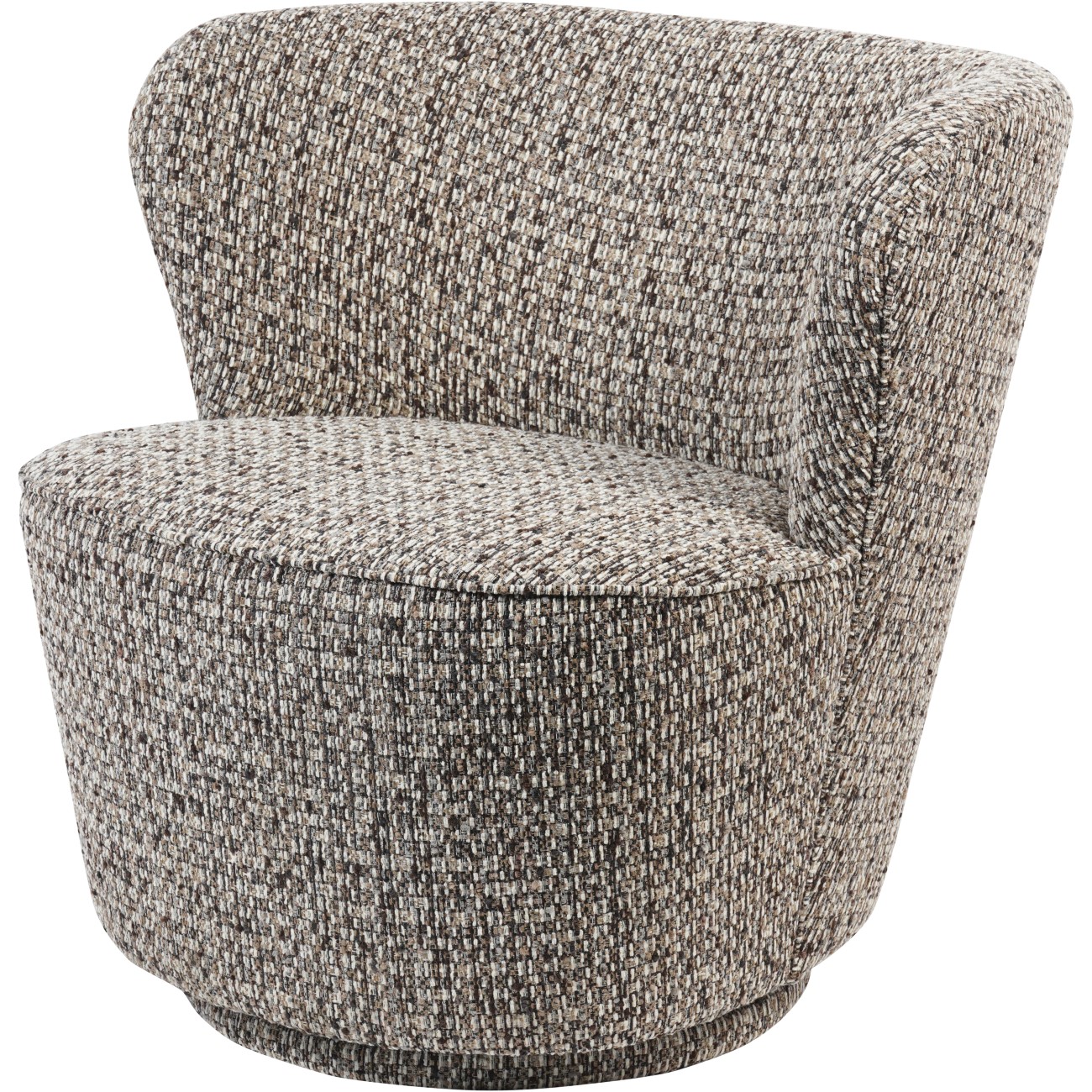 Roehampton Textured Slub Swivel Chair Mocha thumbnail