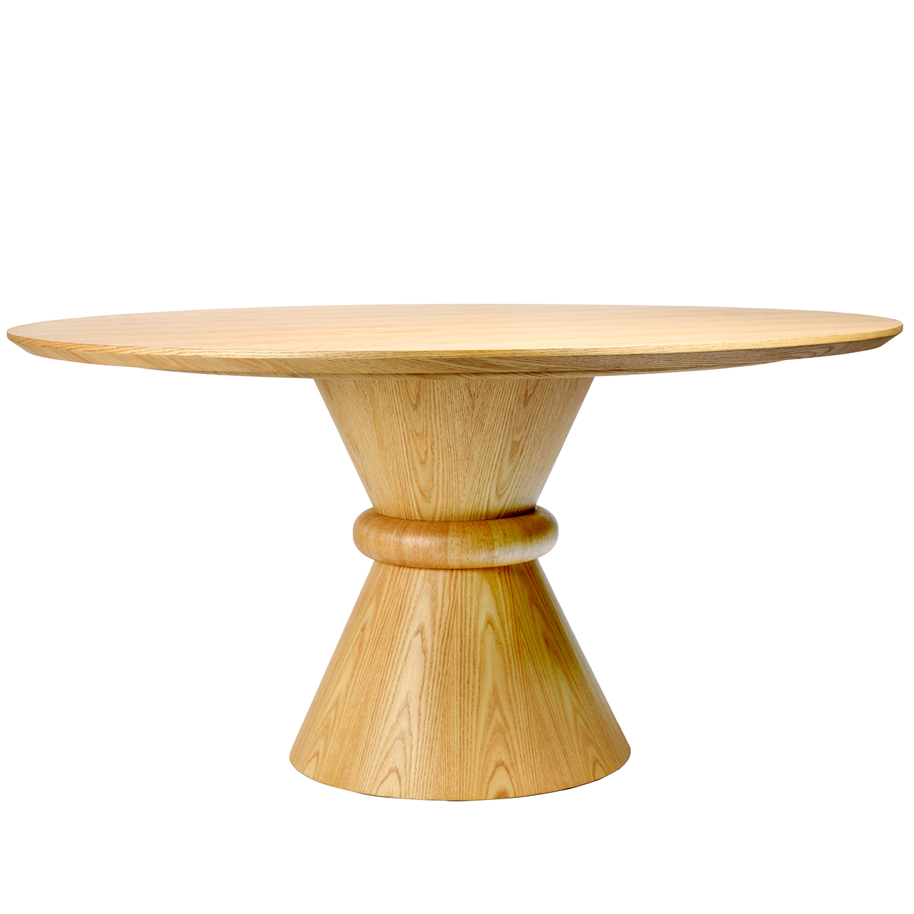 Canberra Round Wooden Dining Table on Pedestal Base 150cm Diameter