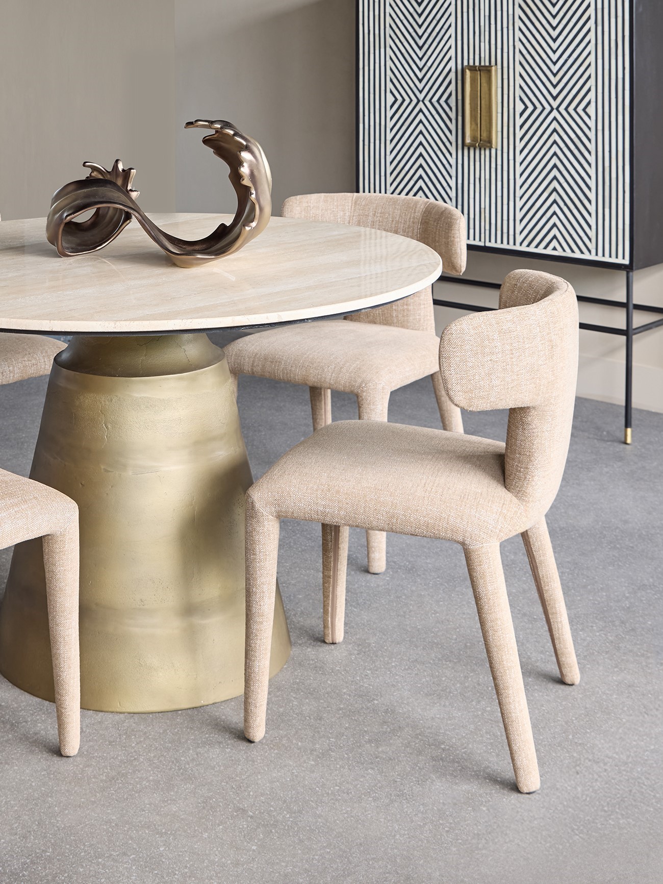 Pair of Milo Upholstered Dining Chairs in Wheat hover image
