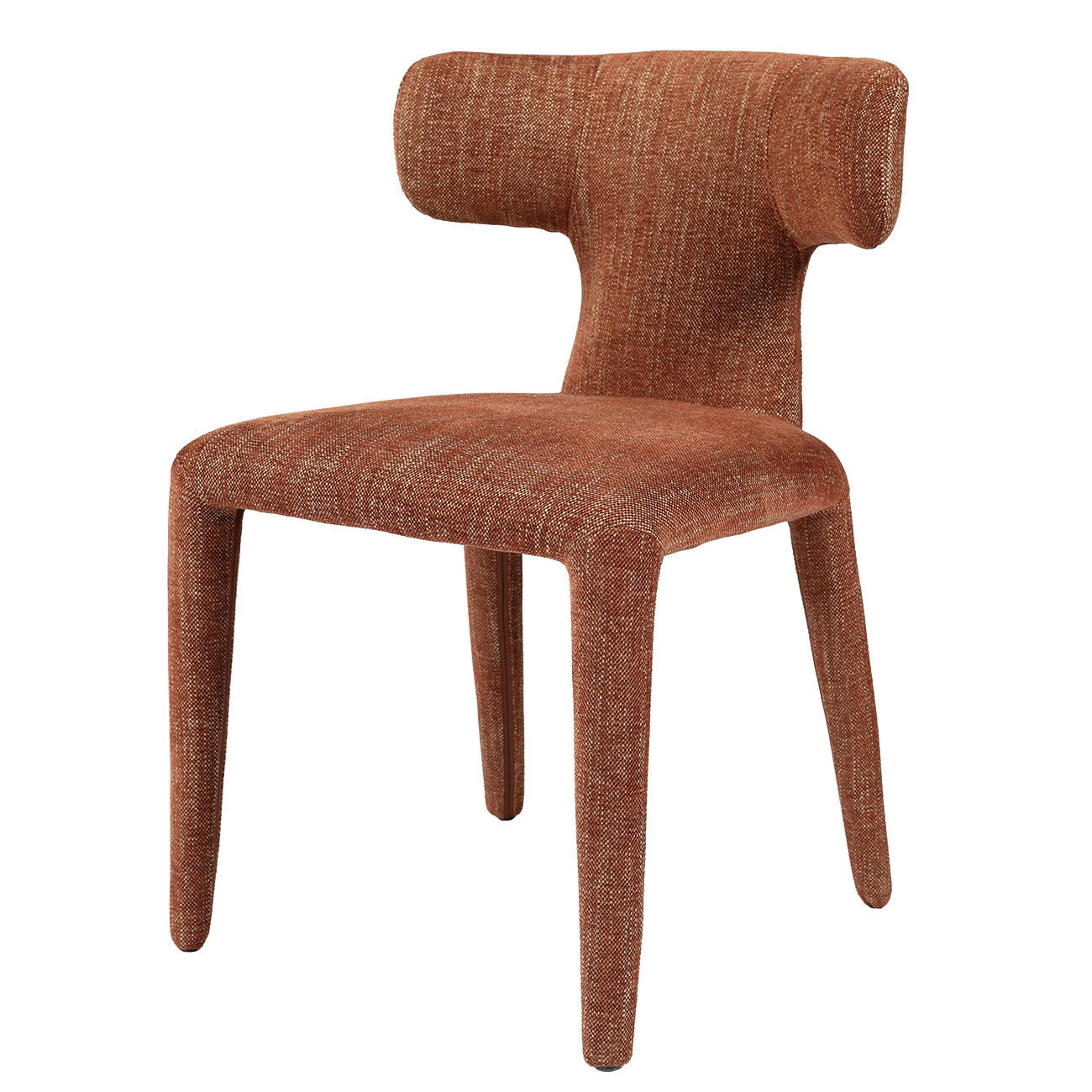 Pair of Milo Upholstered Dining Chairs in Brown