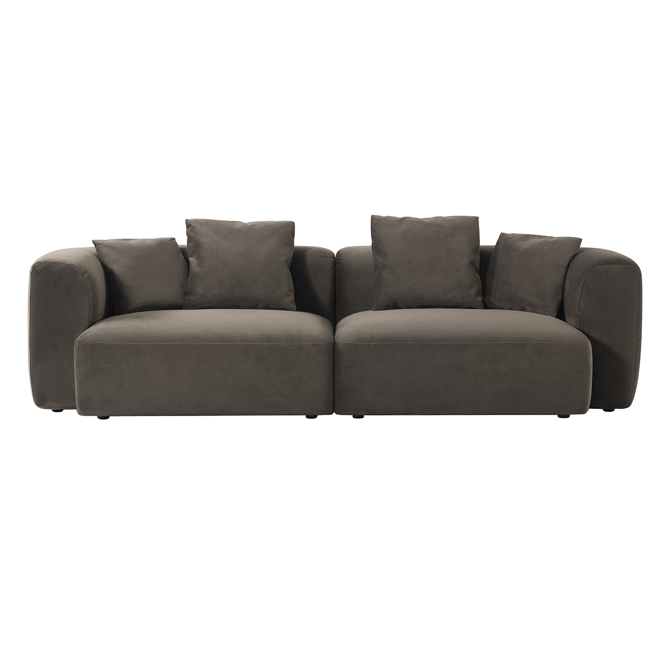 Wicklow 2 Seater Sofa In Brown Velvet thumbnail