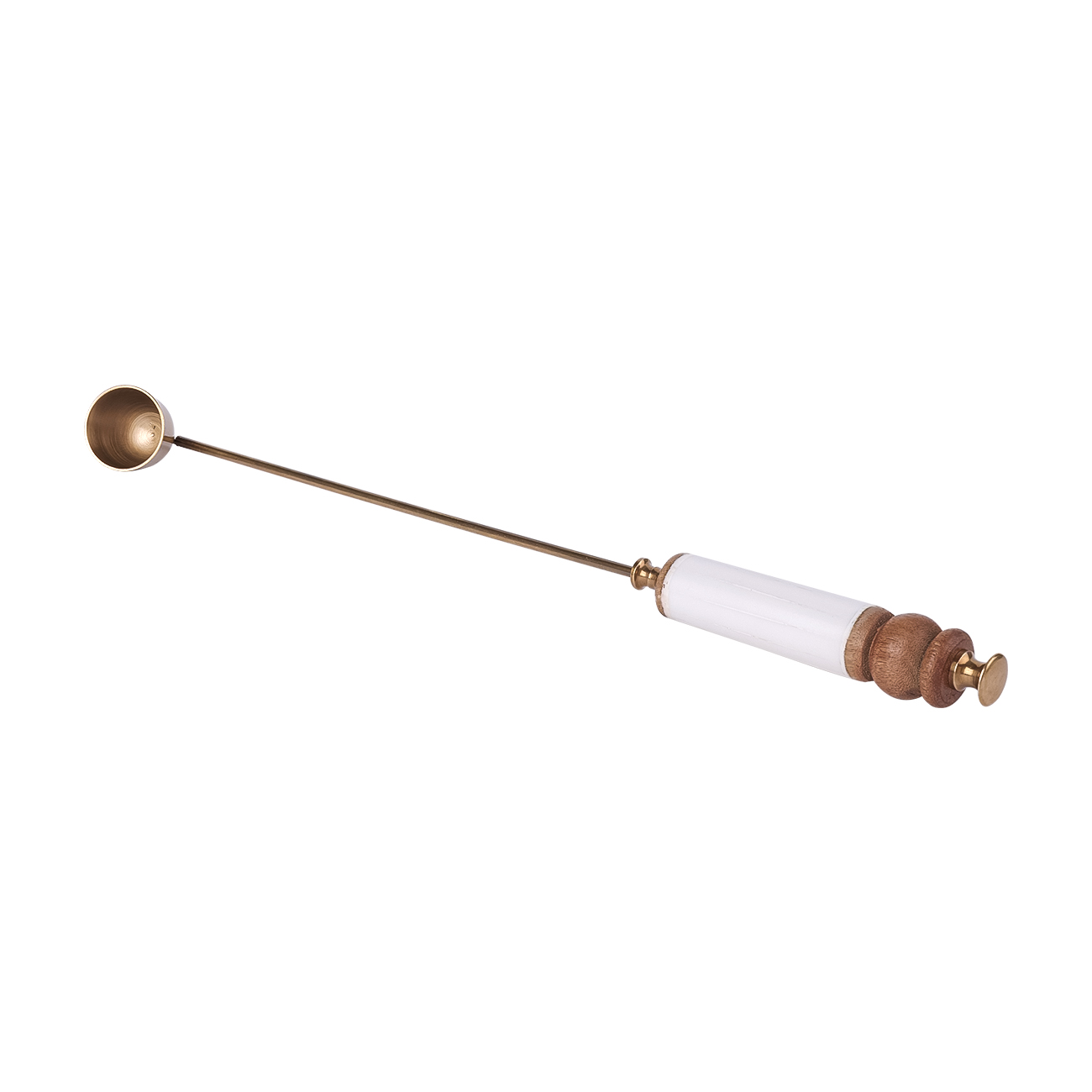 Harris Antique Brass Candle Snuffer with Bone Inlay Handle