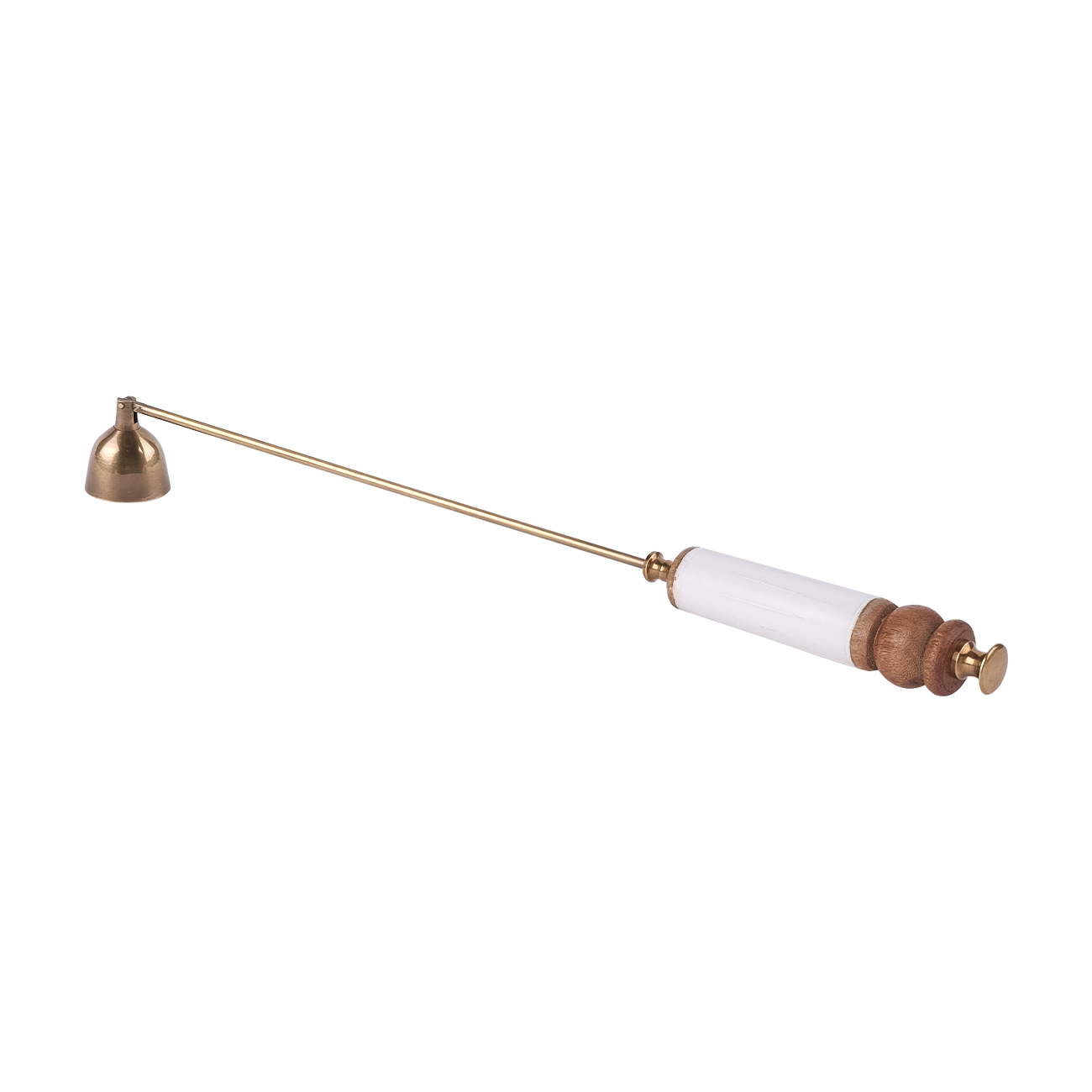 Harris Antique Brass Candle Snuffer with Bone Inlay Handle