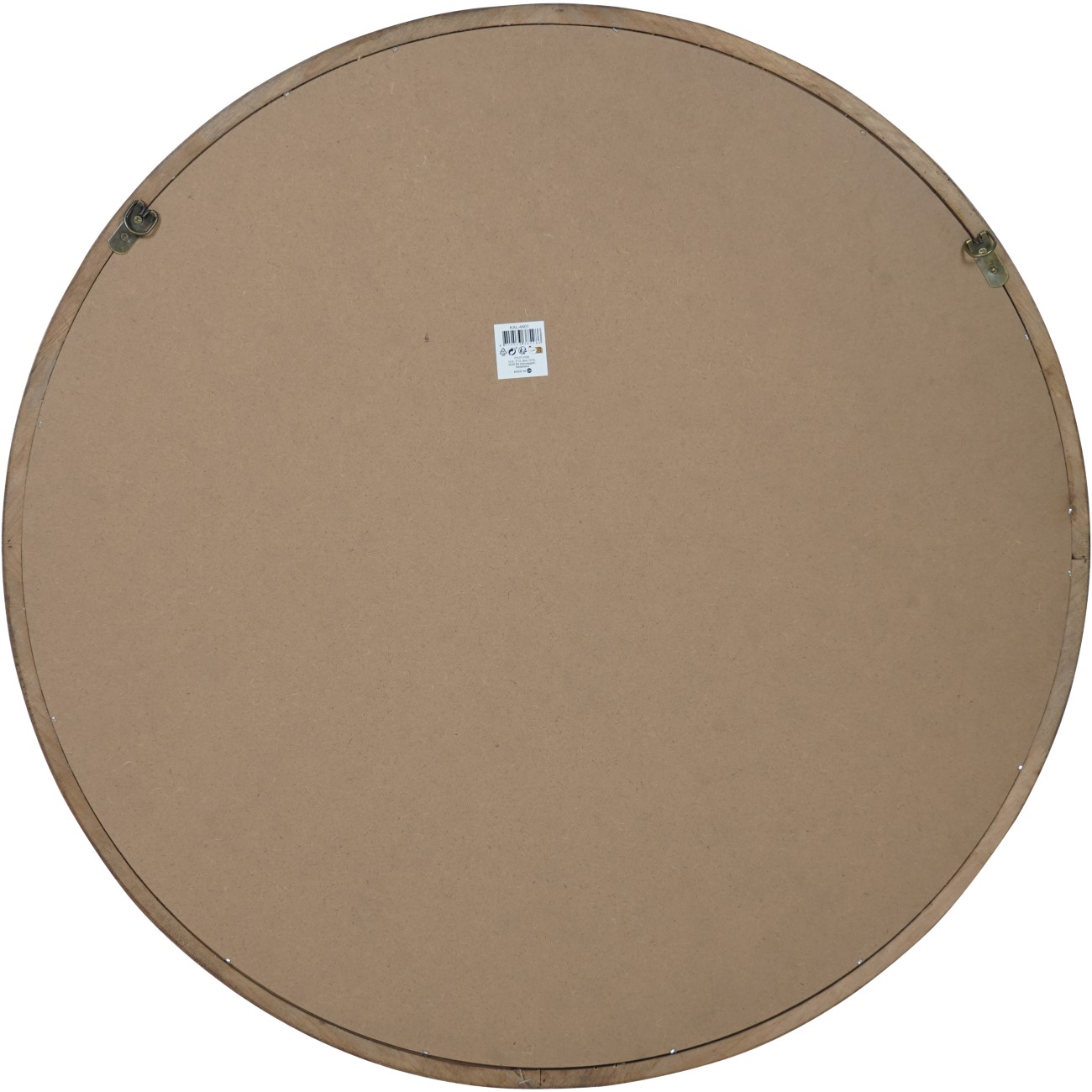 Tilburg Round Wood Mirror Brown 80cm