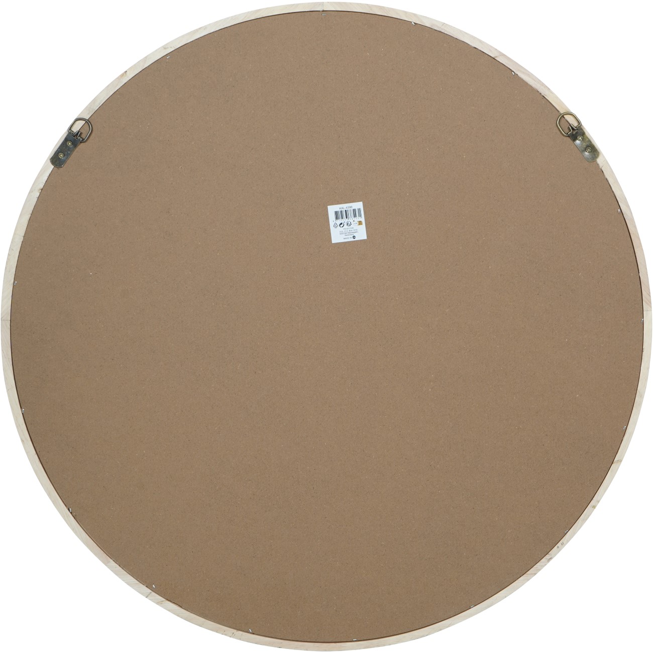 Hague Round Natural Wood Mirror 70cm