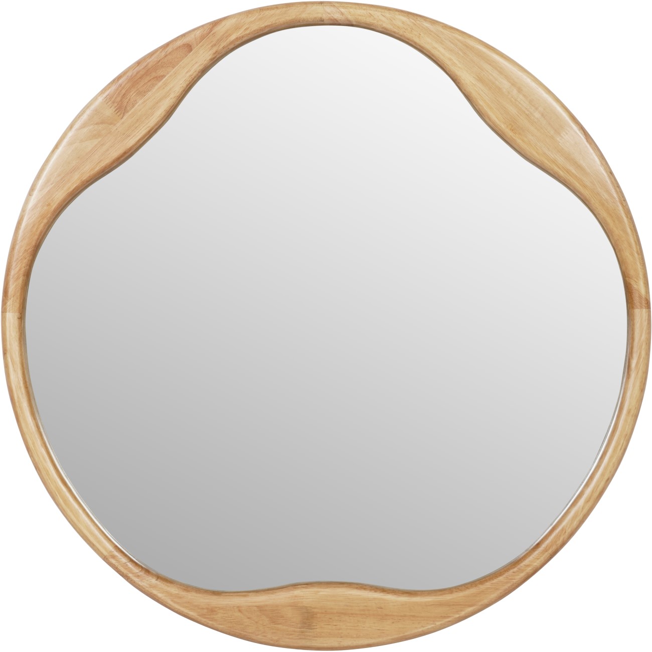 Hague Round Natural Wood Mirror 70cm thumbnail