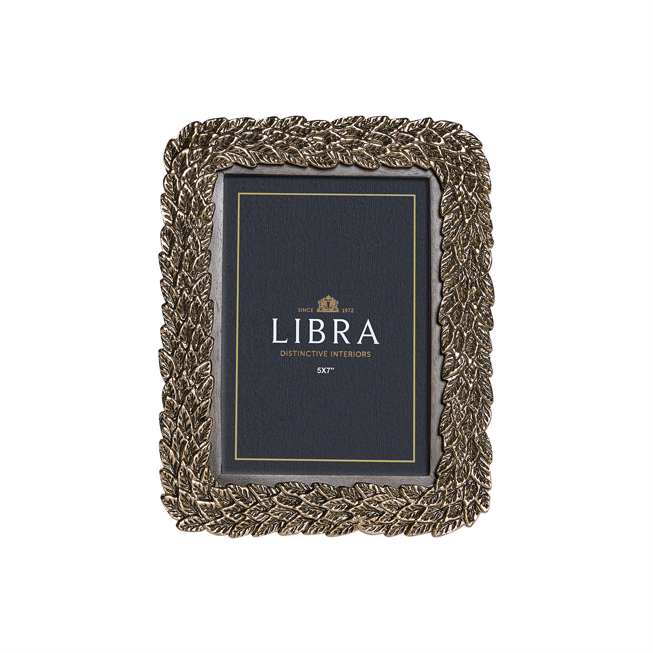 Antiqued Gold Leaf Photo Frame 5×7 hover image