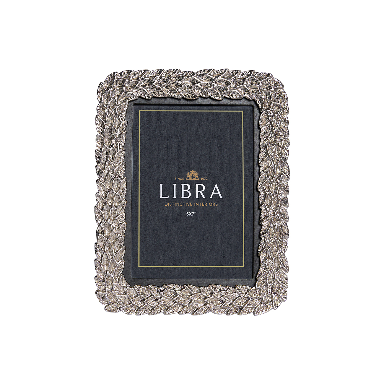 Antiqued Pewter Leaf Photo Frame 4×6 hover image