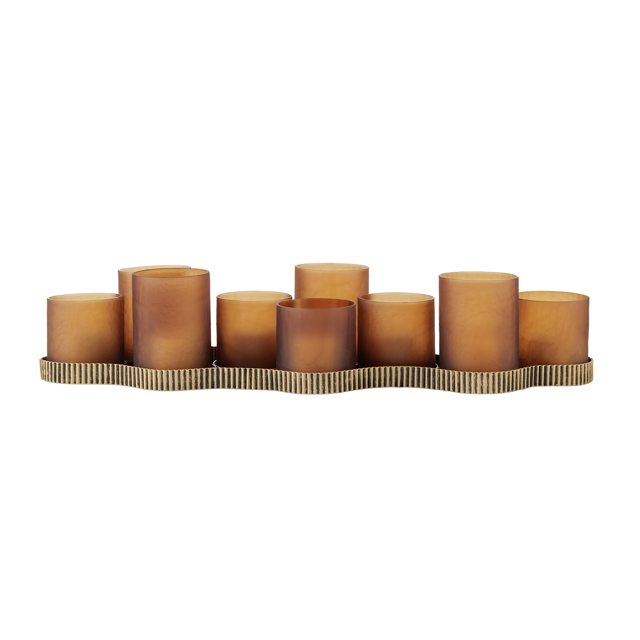 Belvedere Aged Gold 9 Light Candle Holder