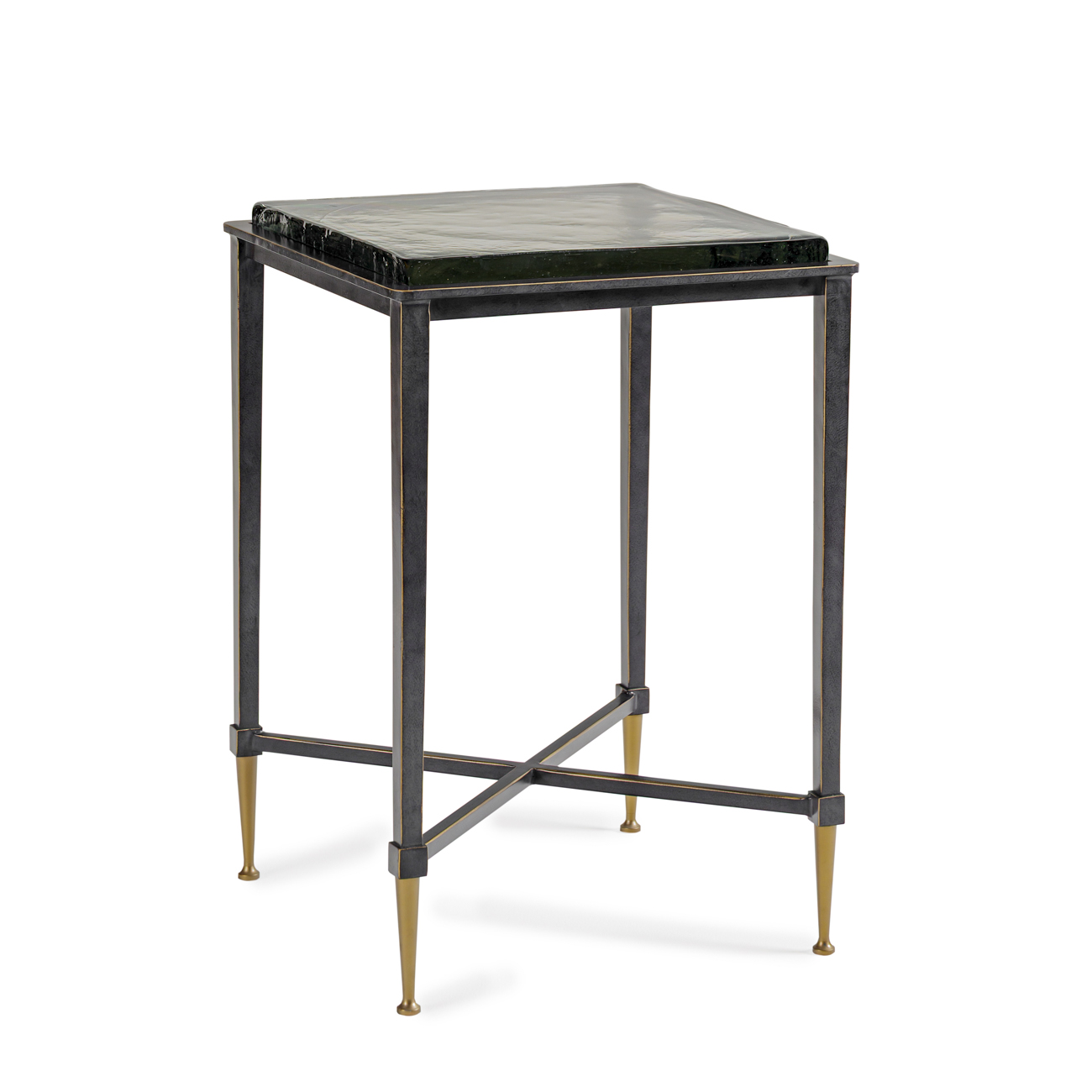 Stella Square Glass Top Side Table