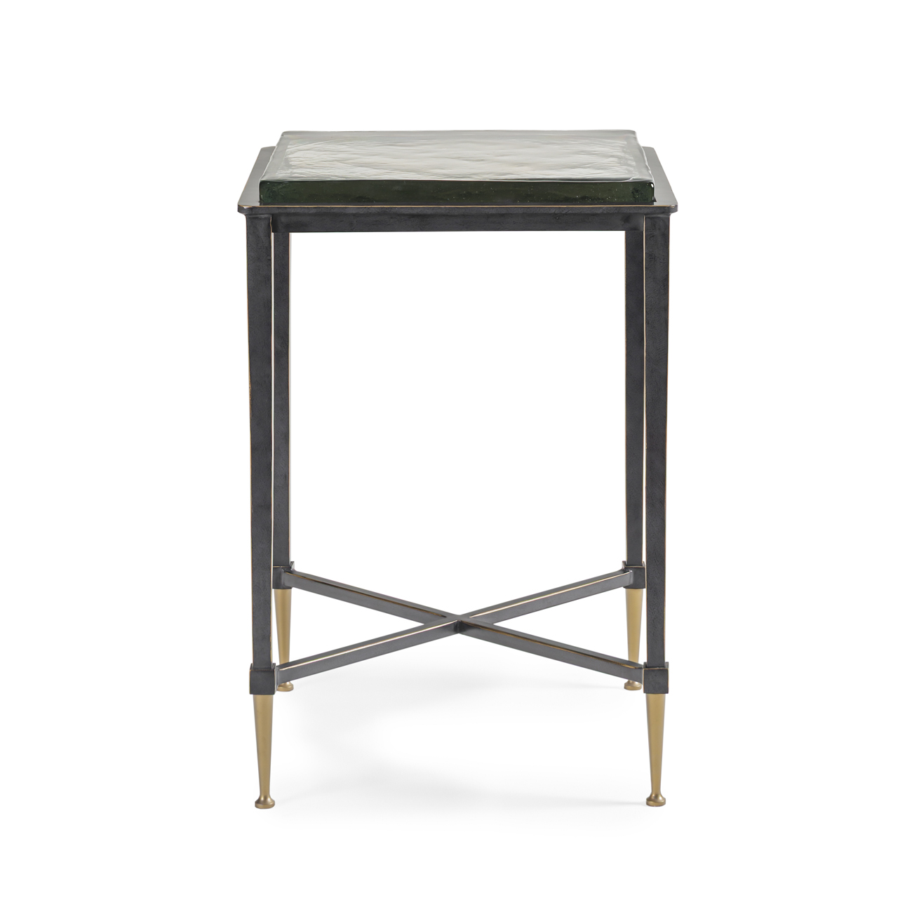 Stella Square Glass Top Side Table