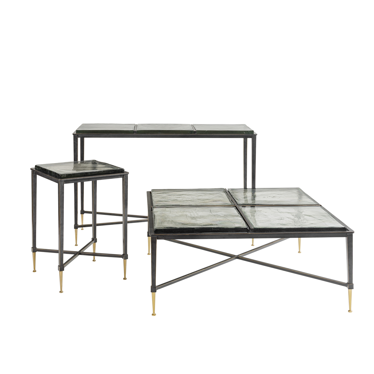 Stella Square Glass Coffee Side Table hover image