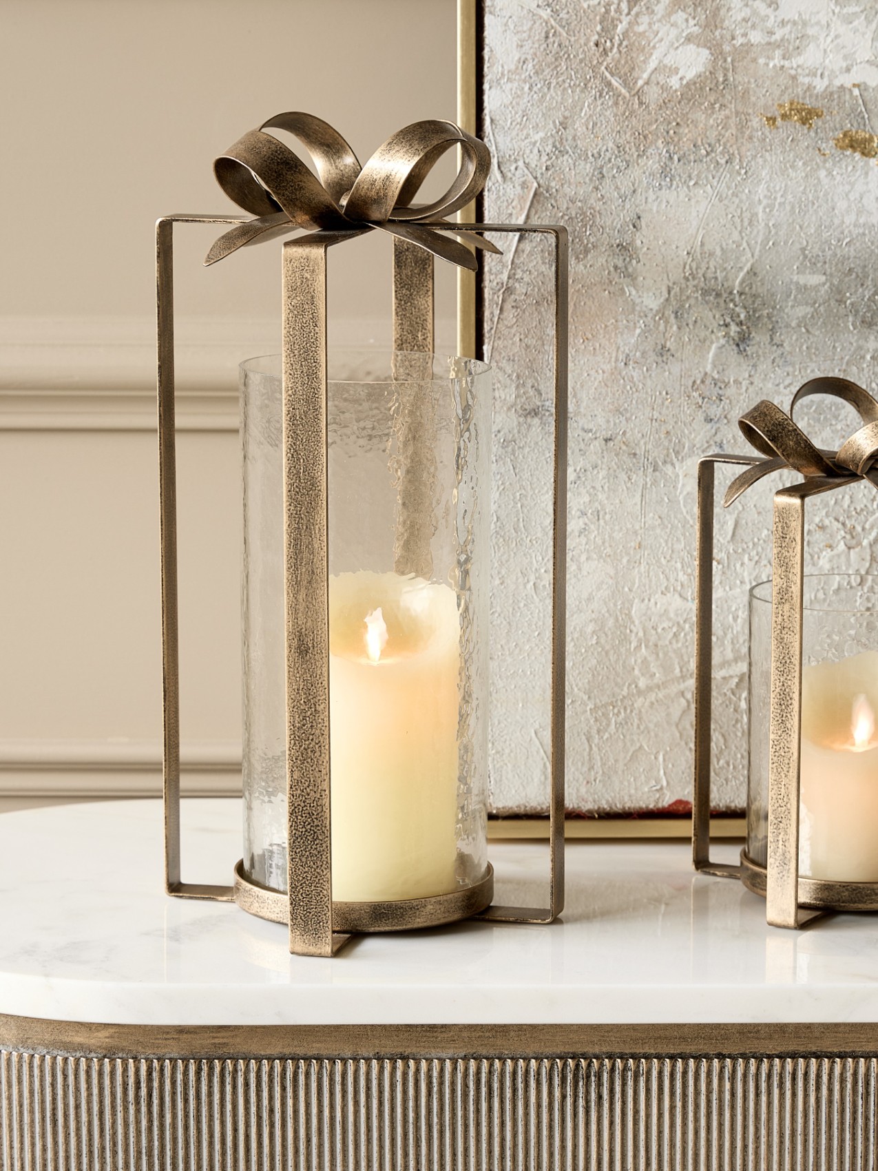 Laura Ashley Morcott Glass Faceted Decorative Bottle 12.5cm - Libra