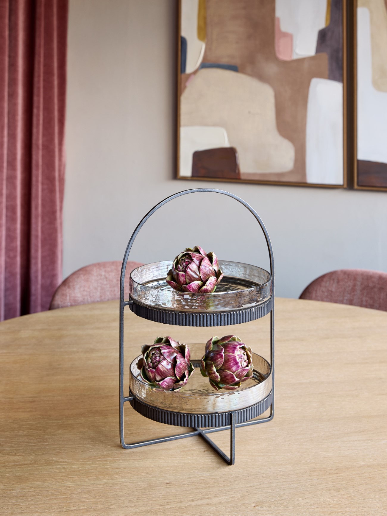 Beresford Glass Two Tier Cake Stand hover image