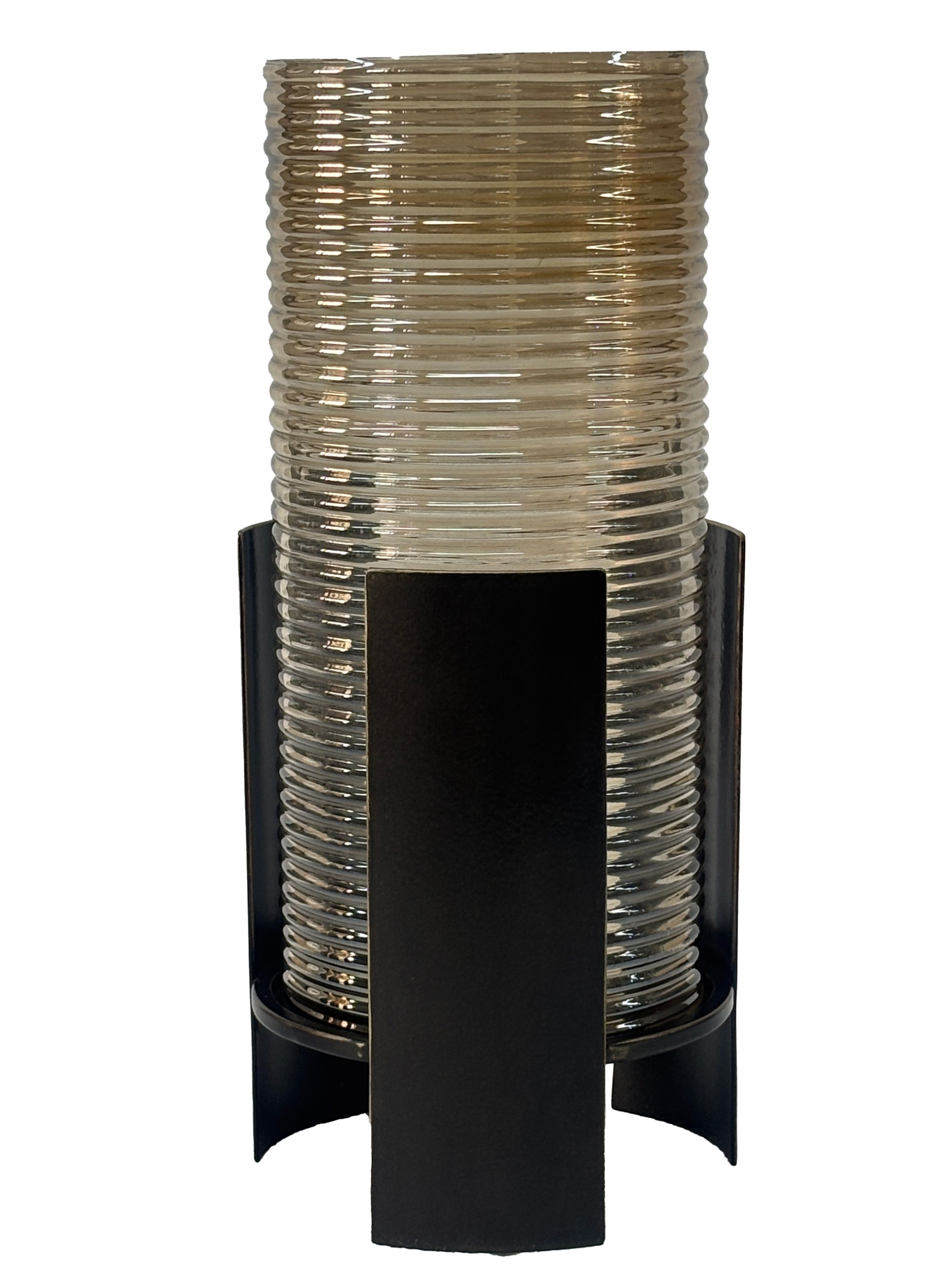 Belvedere Black Ribbed Hurricane L