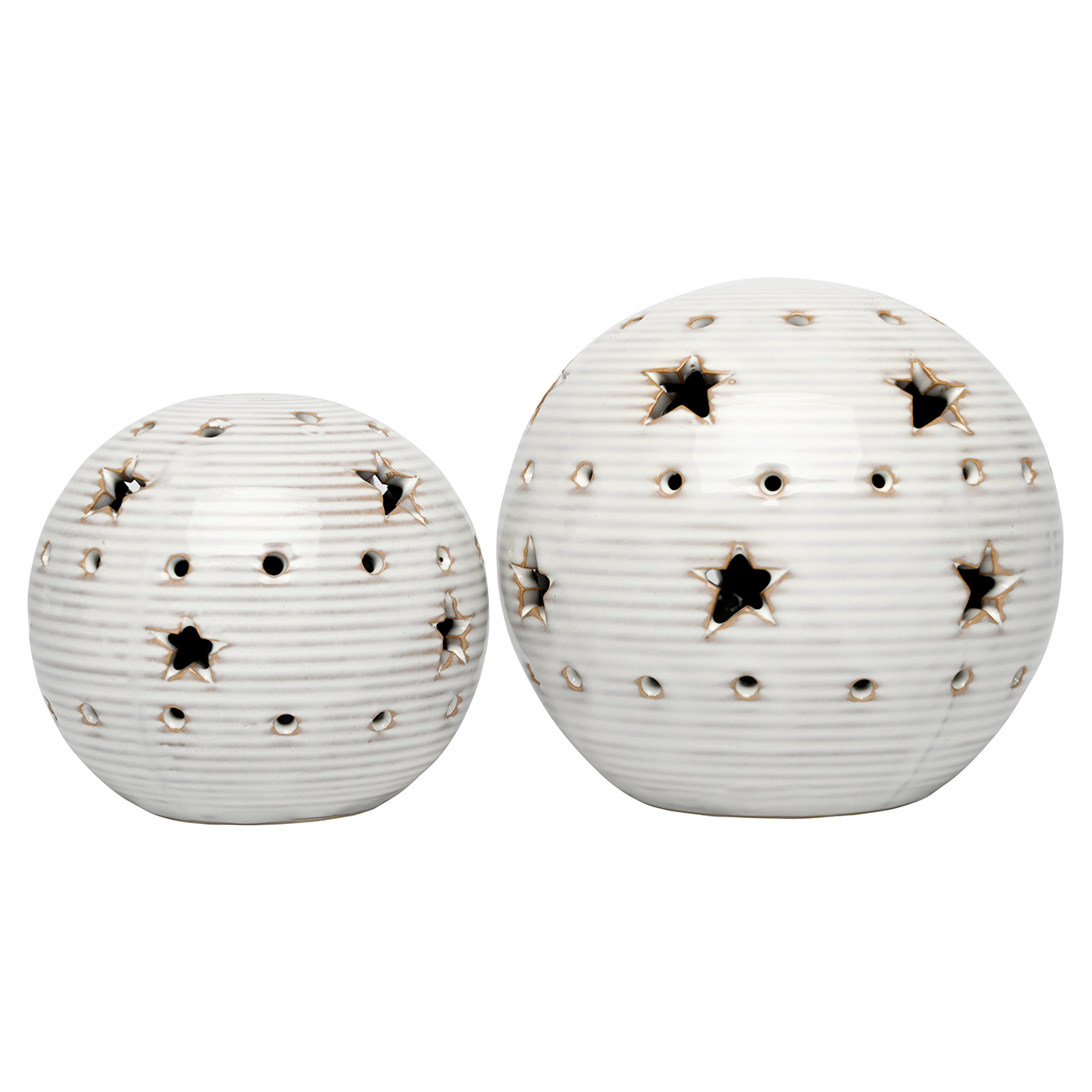 Laura Ashley Set of 2 Ceramic Star Ornaments hover image