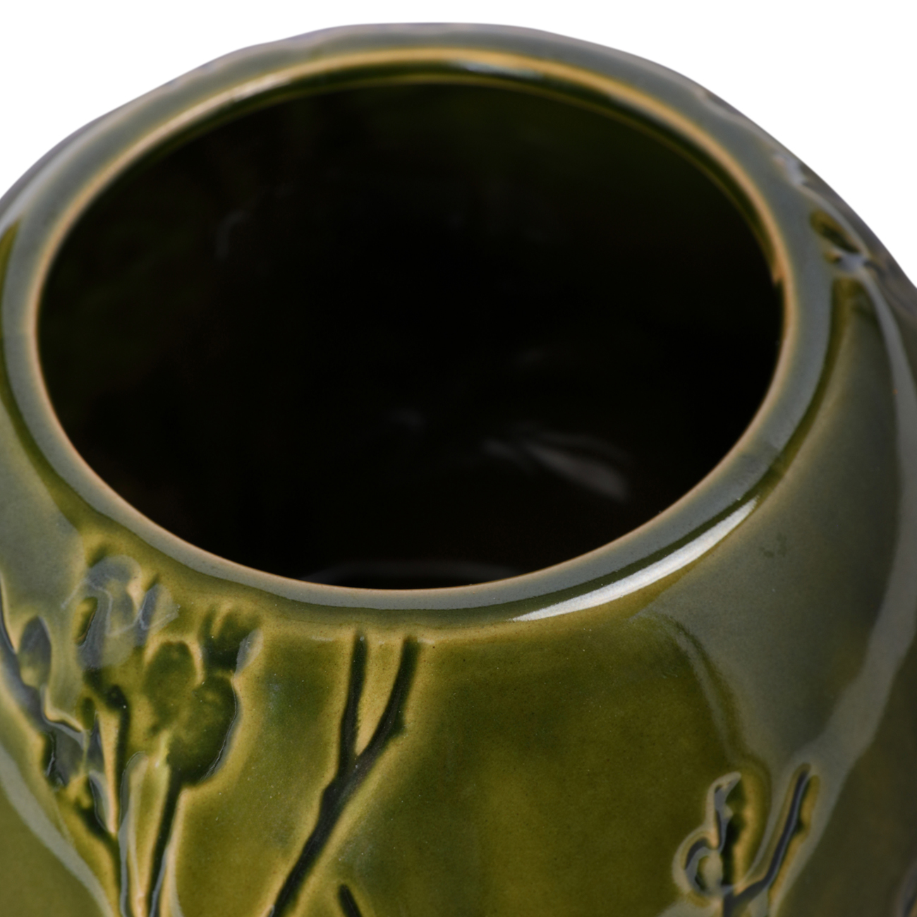 *Laura Ashley Small Green Reactive Glaze Pussy Willow Vase hover image