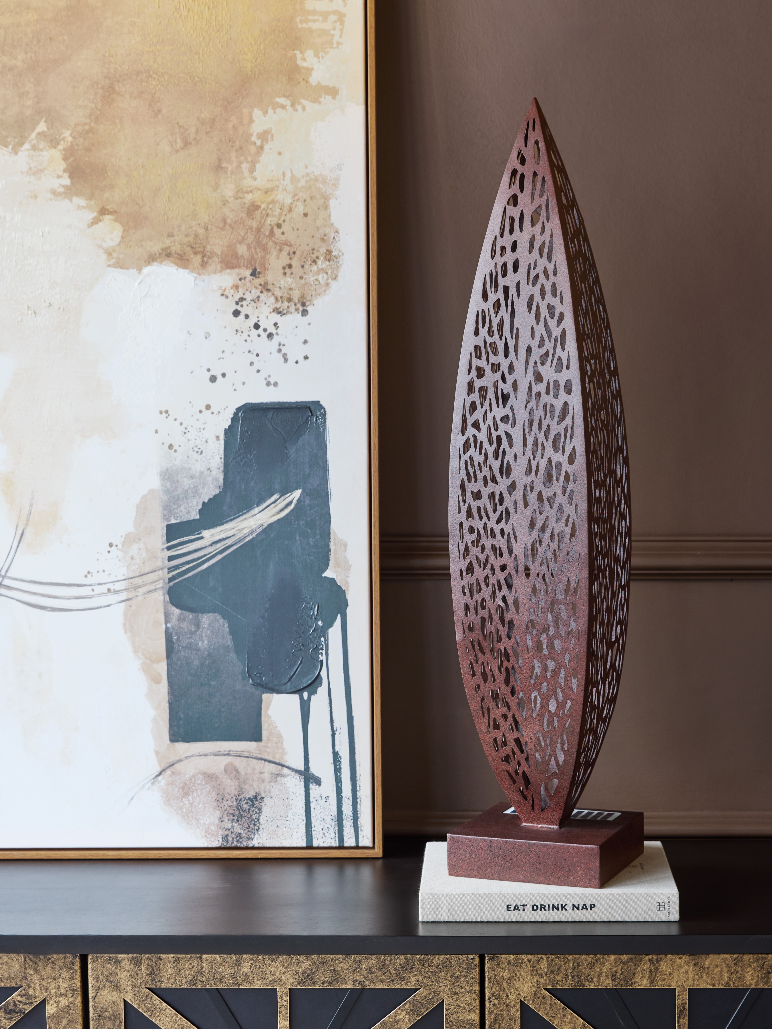 Rustica Leaf Outdoor Sculpture hover image