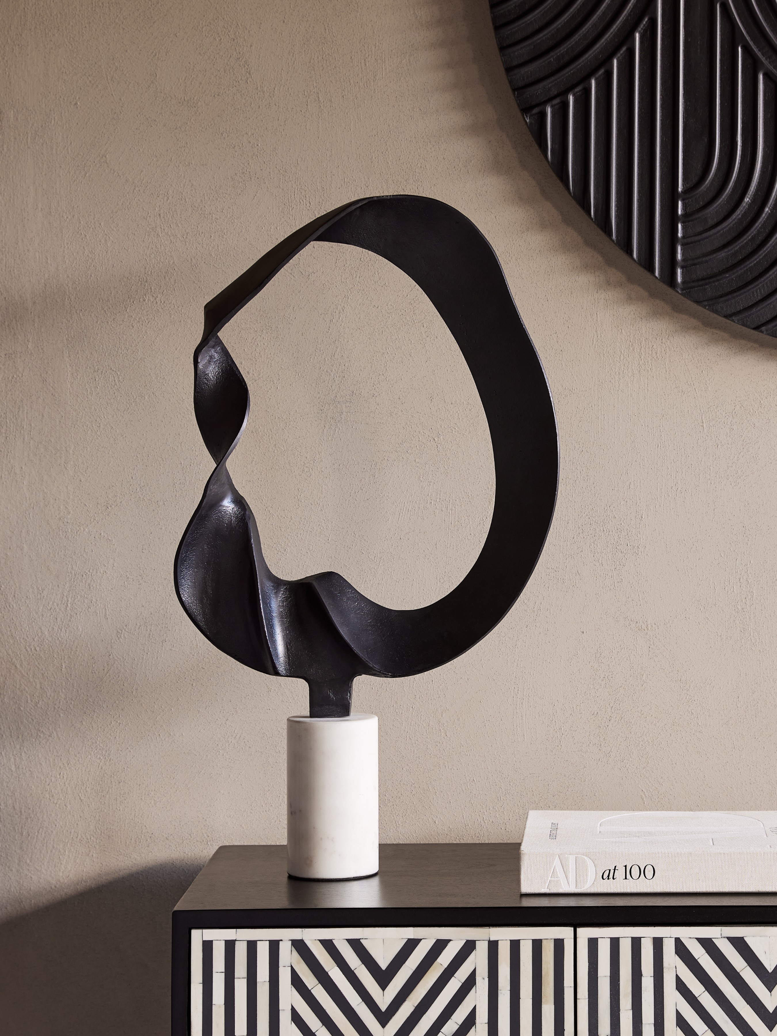 Kentford  Sculpture on Marble Base Large hover image