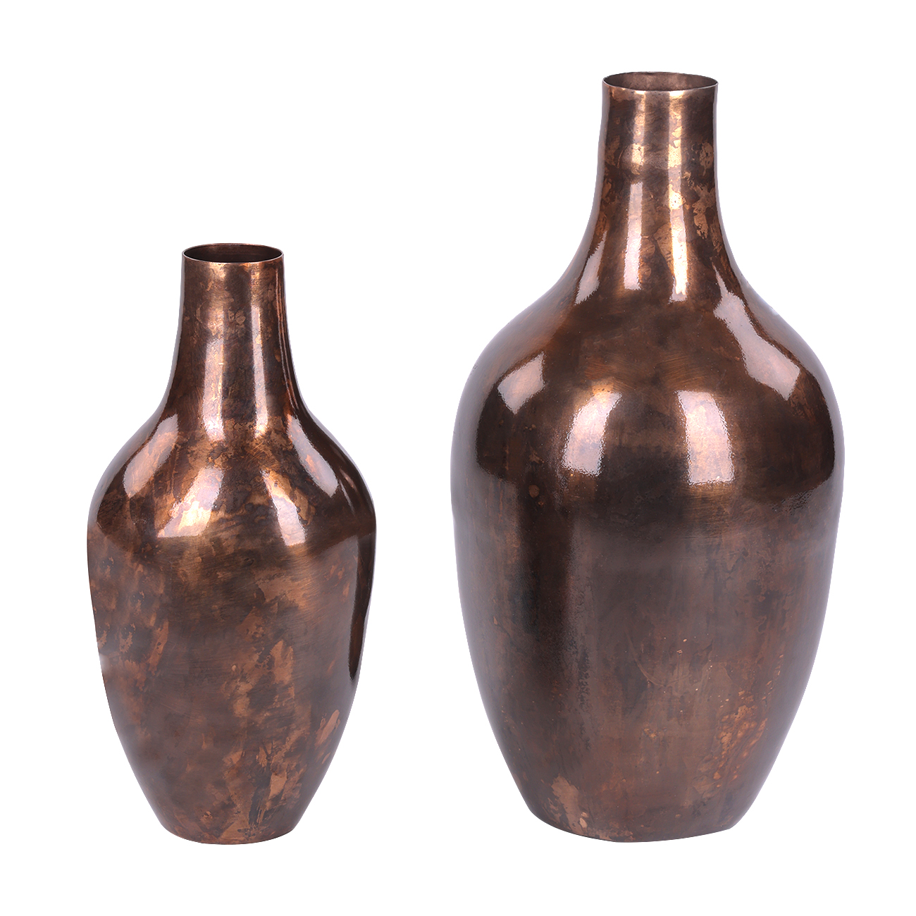 Tambora Copper Finish Metal Vase Large hover image