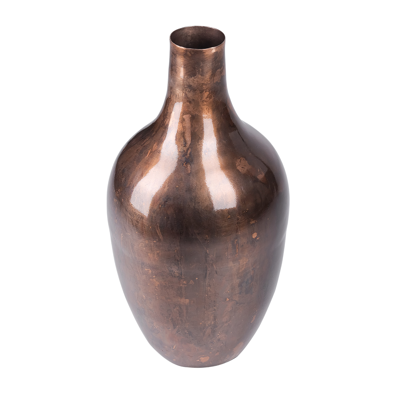Tambora Copper Finish Metal Vase Large