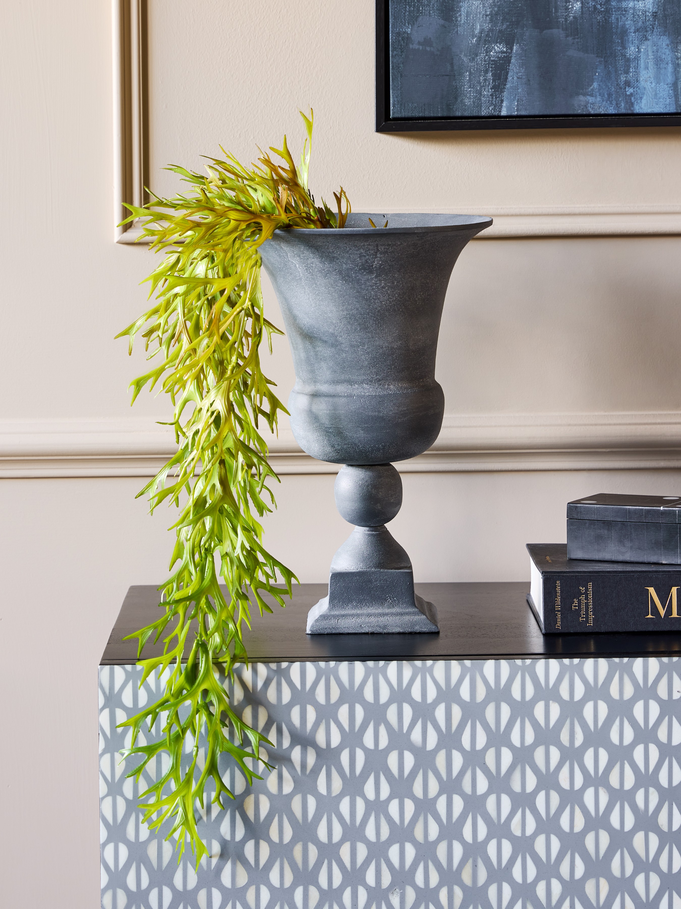 Van Dyk Tall Grey Stonewash Urn Medium hover image