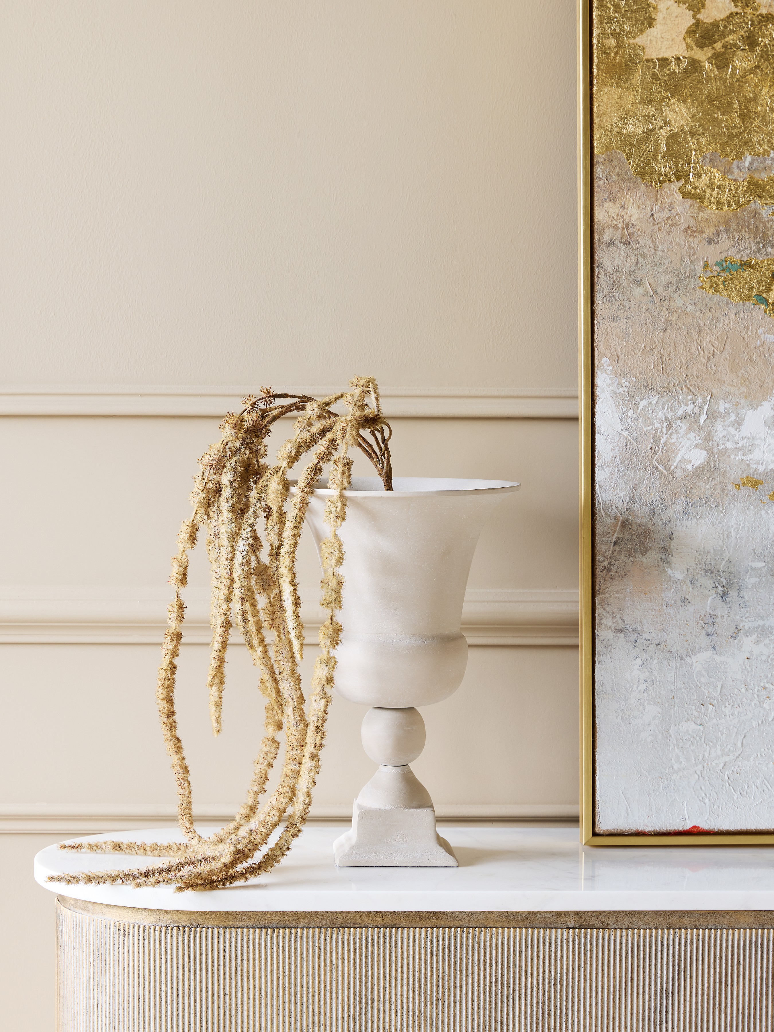 Van Dyk Tall Putty Stonewash Urn Medium hover image