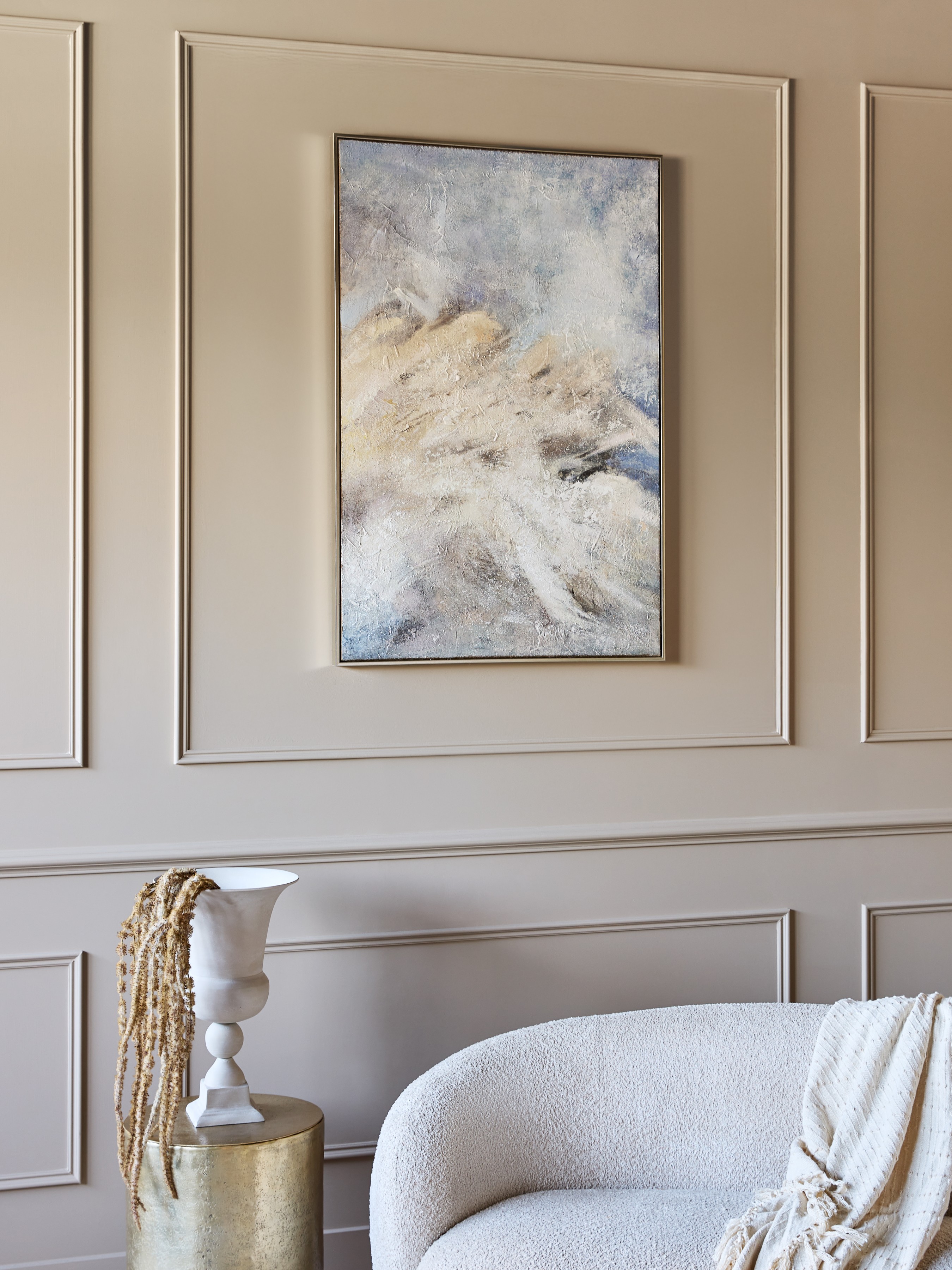 Van Dyk Tall Putty Stonewash Urn Large hover image