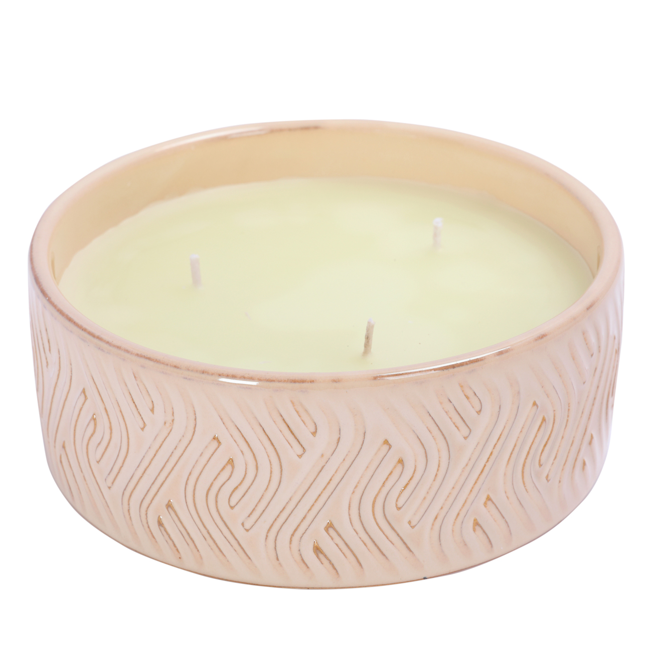 Serena Filled Wax Ceramic Bowl Ivory
