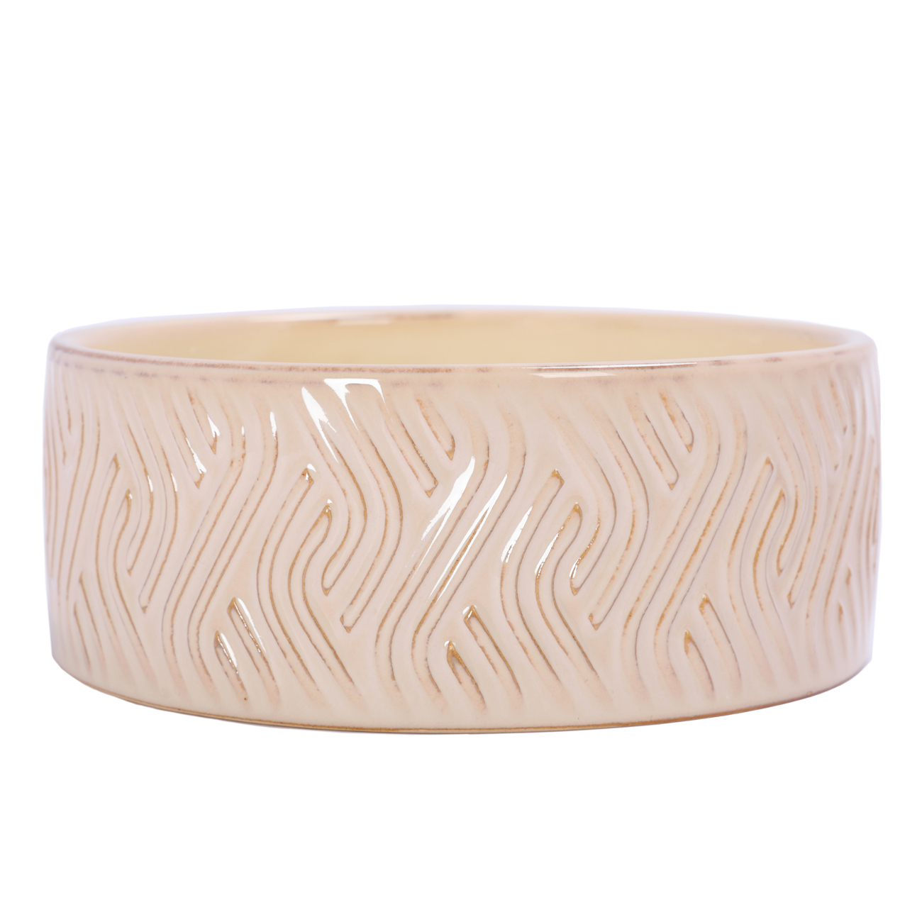 Serena Filled Wax Ceramic Bowl Ivory