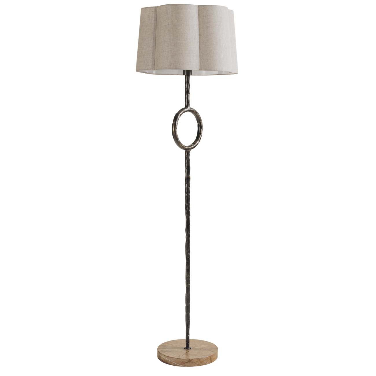 Rutland Floor Lamp with Plain Linen  Shade